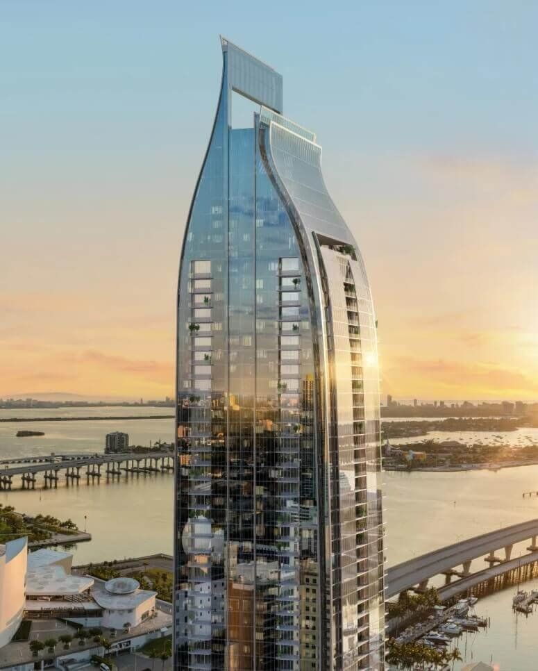 Delano Residences torre atardecer