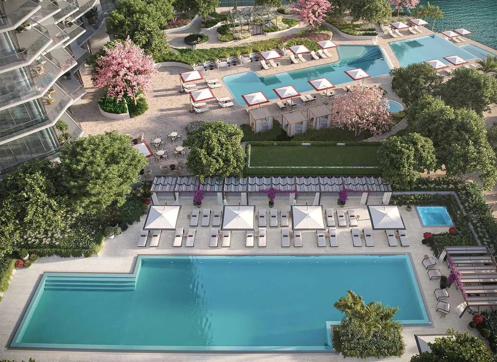 Pool deck amenidades Viceroy Brickell